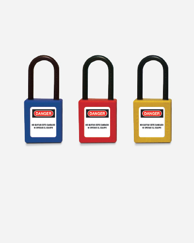 [761113] Candado LOTO composite azul — arco nylon, llave única